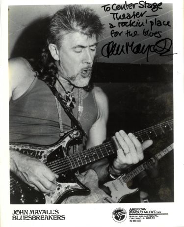 John Mayall Bluesbreakers B&W 8 x 10 Press Promo Photograph BAS (To Center Stage Theatre, a rockin' place for the blues) - Autographed-Powers Sports Memorabilia
