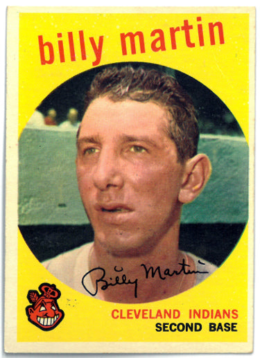 Billy Martin 1959 Topps Baseball Card #295 (Cleveland Guardians)-Powers Sports Memorabilia