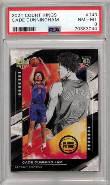 Cade Cunningham 2021-22 Panini Court Kings Level III Rookie Card (RC) #143- PSA Graded 8 NM-MT (Detroit Pistons)-Powers Sports Memorabilia