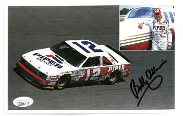 Bobby Allison Autographed NASCAR Legend 5.5x8.5 Postcard (Photo)- JSA #KK58021 (Piper Aircraft)-Powers Sports Memorabilia