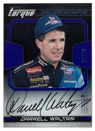 Darrell Waltrip Autographed 2017 Panini Torque Racing Driver Scripts NASCAR On Card Auto #DS-DW- 19/75-Powers Sports Memorabilia