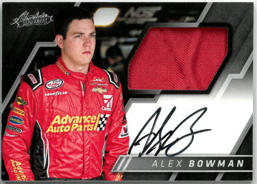 Alex Bowman Autographed 2017 Panini Absolute Racing NASCAR On Card Auto/Relic #AMS-AB-Powers Sports Memorabilia