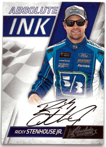 Ricky Stenhouse, Jr. Autographed 2017 Panini Absolute Ink Racing NASCAR On Card Auto #A1-RS-Powers Sports Memorabilia