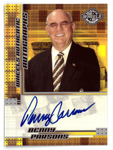 Benny Parsons Autographed 2004 Wheels Authentic Autographs NASCAR On Card Auto-Powers Sports Memorabilia