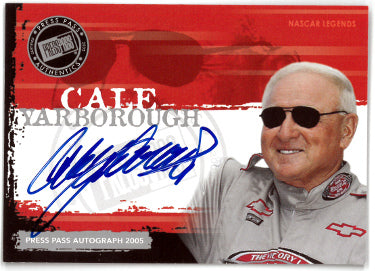 Cale Yarborough Autographed 2004 Press Pass Authentics NASCAR Legends On Card Auto-Powers Sports Memorabilia