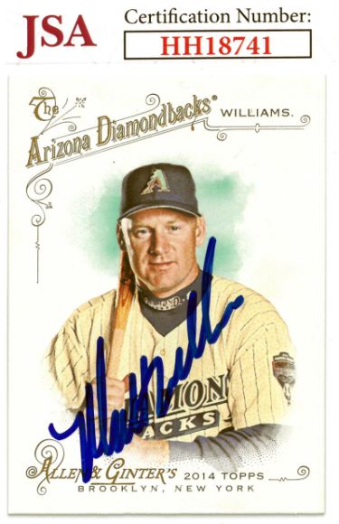 Matt Williams Autographed 2014 Topps Allen & Ginter's Baseball On Card Auto #15- JSA #HH18741 (Arizona Diamondbacks)-Powers Sports Memorabilia
