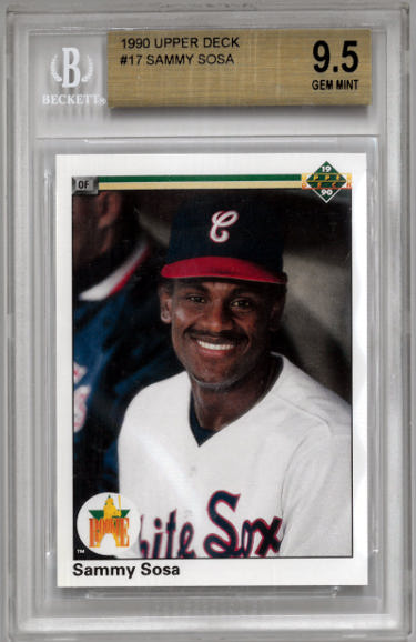 Sammy Sosa 1990 Upper Deck Baseball Rookie Card #17- Beckett/BGS Graded 9.5 Gem Mint (Sub Grades/Chicago White Sox)-Powers Sports Memorabilia
