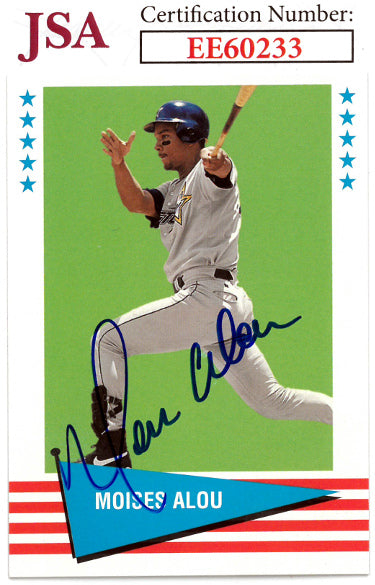Moises Alou Autographed 1999 Fleer Tradition Vintage '61 Baseball On Card Auto #17- JSA #EE60233 (Houston Astros)-Powers Sports Memorabilia