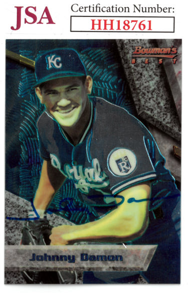 Johnny Damon Autographed 1994 Bowman's Best Baseball Rookie On Card Auto (RC) #41- JSA #HH18761 (Kansas City Royals)-Powers Sports Memorabilia