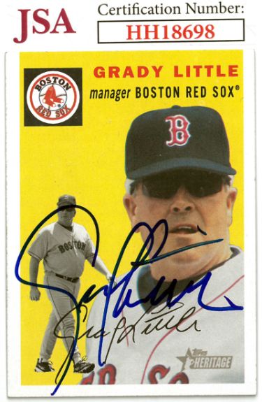 Grady Little Autographed 2003 Topps Heritage Baseball On Card Auto #133- JSA #HH18698 (Boston Red Sox)-Powers Sports Memorabilia
