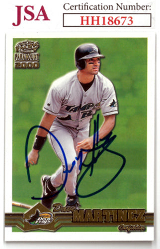 Dave Martinez Autographed 2000 Pacific Paramount Baseball On Card Auto #230- JSA #HH18673 (Tampa Bay Rays)-Powers Sports Memorabilia