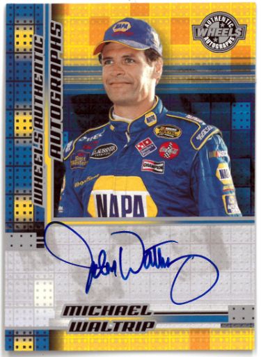 Michael Waltrip Autographed 2004 Wheels Authentic Autographs NASCAR On Card Auto-Powers Sports Memorabilia