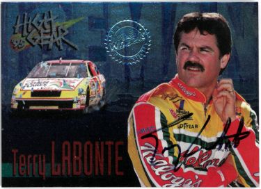 Terry Labonte Autographed 1995 High Gear/Wheels Authentic NASCAR On Card Auto #TLS1- 104/1500-Powers Sports Memorabilia