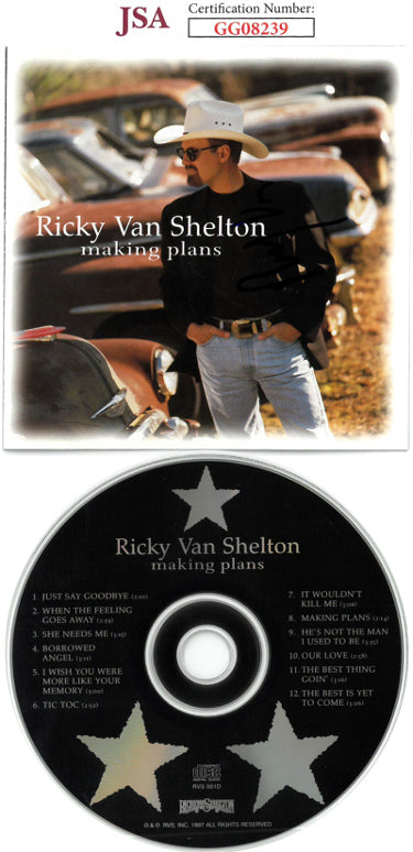 Ricky Van Shelton Autographed 1997 making plans Album Cover Booklet w/CD & Case- JSA #GG08239-Powers Sports Memorabilia