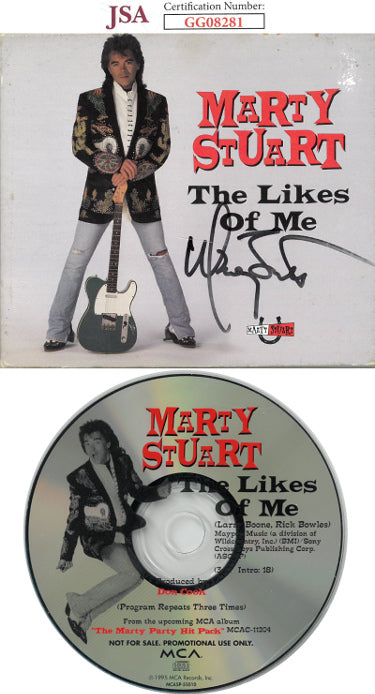 Marty Stuart Autographed 1995 The Likes of Me Single Hard Cover Booklet w/ Promo CD imperfect- JSA #GG08281-Powers Sports Memorabilia