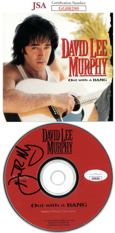 David Lee Murphy Autographed 1994 Out With a Bang Album CD w/Cover Booklet & Case- JSA #GG08290-Powers Sports Memorabilia