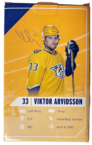 Viktor Arvidsson Autographed Nashville Predators 2020 Bobblehead- COA - Brand New/Limited Edition-Powers Sports Memorabilia