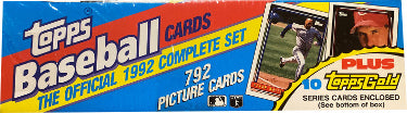 1992 Topps Baseball Card Complete Factory Sealed Set - 792 Cards / 10 Topps Gold- NEW-Powers Sports Memorabilia