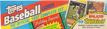 1992 Topps Baseball Card Complete Factory Sealed Holiday Set- 792 Cards/10 Topps Gold/9 1993 Bonus Cards- NEW-Powers Sports Memorabilia