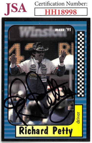 Richard Petty Autographed NASCAR 1991 Maxx Charlotte Racing On Card Auto #43- JSA #HH18998-Powers Sports Memorabilia