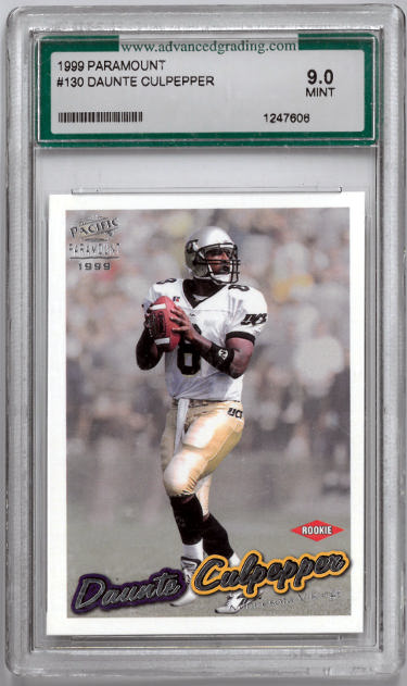 Daunte Culpepper 1999 Pacific Paramount Rookie Card (RC) #130- Advanced Grading Graded 9.0 Mint (UCF/Minnesota Vikings)-Powers Sports Memorabilia