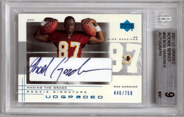 Rod Gardner 2001 Upper Deck Rookie Series Card (RC) #59- 446/750- Beckett/BGS Graded 9 Mint (Washington Commanders)-Powers Sports Memorabilia