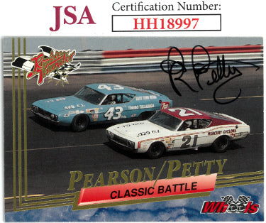 Richard Petty Autographed NASCAR 1993 Wheels Rookie Thunder Racing On Card Auto #95- JSA #HH18997-Powers Sports Memorabilia
