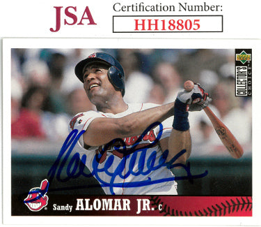 Sandy Alomar, Jr. Autographed 1997 Upper Deck Collectors Choice Baseball On Card Auto #93- JSA #HH18805 (Cleveland Guardians)-Powers Sports Memorabilia