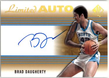 Brad Daugherty Autographed 2014-15 SP Authentic Limited Auto On Card #7- /75 (North Carolina Tar Heels/Team USA)-Powers Sports Memorabilia