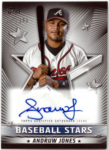 Andruw Jones Autographed 2022 Topps Certified Baseball Stars Auto Card #BSA-AJ- /199 (Atlanta Braves)-Powers Sports Memorabilia