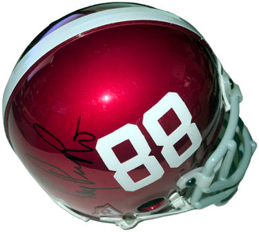 Ray Perkins Autographed Alabama Crimson Tide Riddell Chrome #88 Mini Helmet LTD- COA-Powers Sports Memorabilia