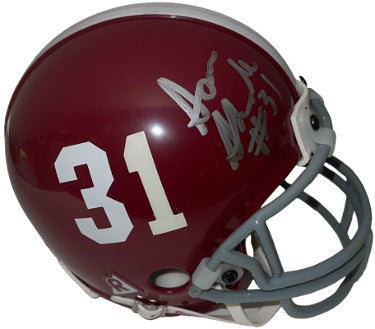 Sam Shade Autographed Alabama Crimson Tide Riddell #31 Mini Helmet- COA-Powers Sports Memorabilia