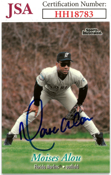 Moises Alou Autographed 1997 Fleer Sports Illustrated Baseball On Card Auto #84- JSA #HH18783 (Florida Marlins)-Powers Sports Memorabilia