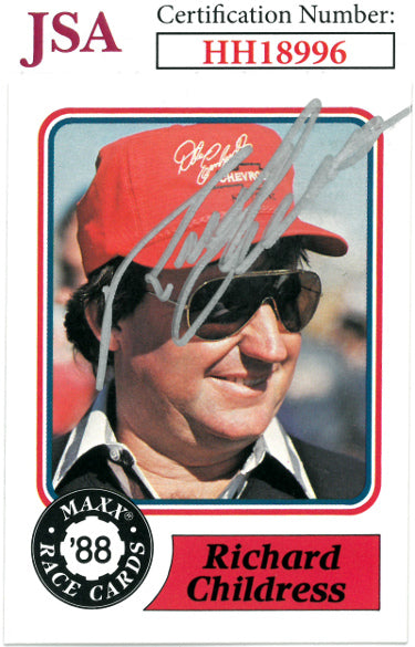Richard Childress Autographed NASCAR 1988 Maxx Charlotte Racing On Card Auto #29- JSA #HH18996-Powers Sports Memorabilia