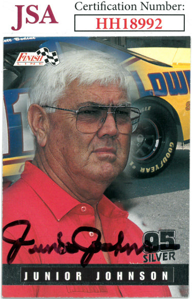 Junior Johnson Autographed NASCAR 1995 Finish Line Racing On Card Auto #108- JSA #HH18992-Powers Sports Memorabilia