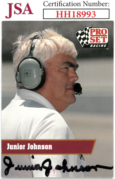 Junior Johnson Autographed NASCAR 1991 Pro Set Racing On Card Auto #45- JSA #HH18993-Powers Sports Memorabilia
