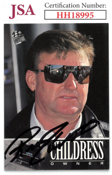 Richard Childress Autographed NASCAR 1995 Press Pass Racing On Card Auto #82- JSA #HH18995-Powers Sports Memorabilia