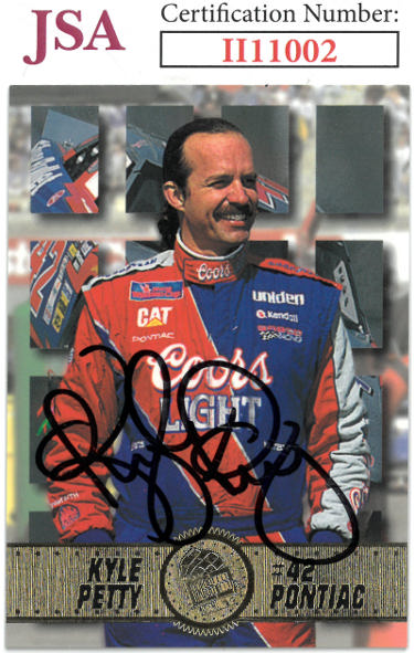 Kyle Petty Autographed NASCAR 1995 Press Pass Racing On Card Auto #34- JSA #II11002-Powers Sports Memorabilia