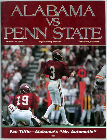 Alabama Crimson Tide vs Penn State Nittany Lions College Football Game Program- October 25, 1986-Powers Sports Memorabilia