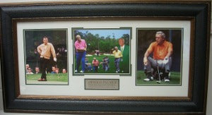 Arnold Palmer 4 Time Augusta Masters Champion 3 Photograph Premium Leather Framing-Powers Sports Memorabilia