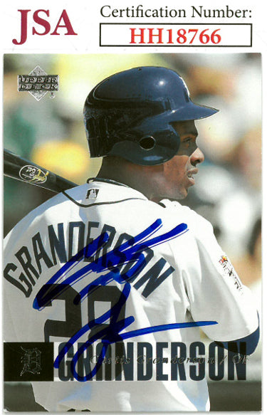 Curtis Granderson Autographed 2006 Upper Deck Baseball Card #174- JSA #HH18766 (Detroit Tigers)-Powers Sports Memorabilia