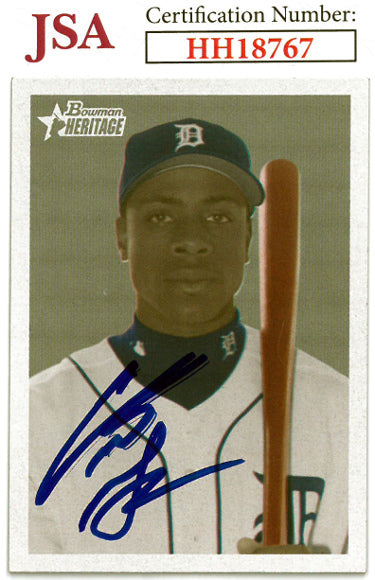 Curtis Granderson Autographed 2006 Bowman Heritage Card #135- JSA #HH18767 (Detroit Tigers)-Powers Sports Memorabilia
