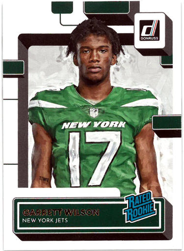 Garrett Wilson 2022 Donruss Football Canvas Rated Rookie Card (RC) #306 (New York Jets)-Powers Sports Memorabilia