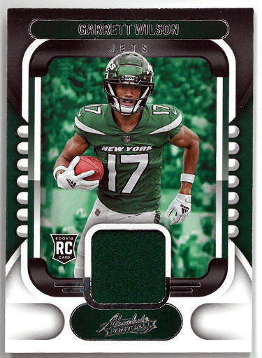 Garrett Wilson 2022 Panini Absolute Football Patch Rookie Card (RC) #ARM-6 (New York Jets)-Powers Sports Memorabilia
