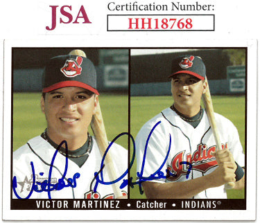 Victor Martinez Autographed 2003 Bowman Heritage Baseball On Card Auto #167- JSA #HH18768 (Cleveland Guardians)-Powers Sports Memorabilia