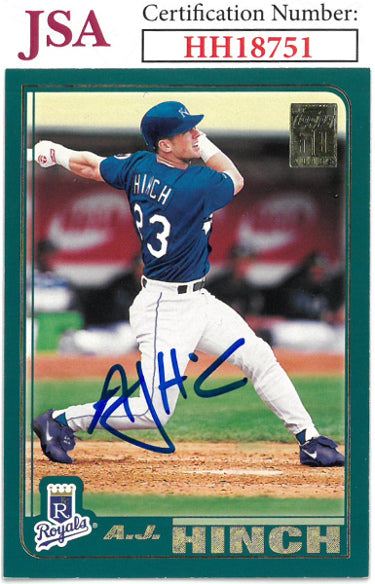 AJ (A.J.) Hinch Autographed 2001 Topps 50 Years Baseball On Card Auto #469- JSA #HH18751 (Kansas City Royals)-Powers Sports Memorabilia