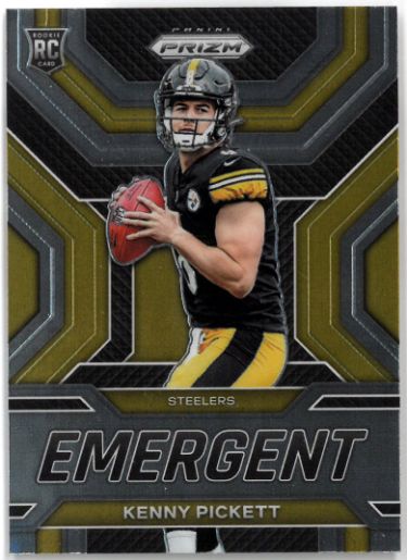 Kenny Pickett 2020 Panini Prizm Emergent Rookie Card (RC) #E-1 (Pittsburgh Steelers)-Powers Sports Memorabilia