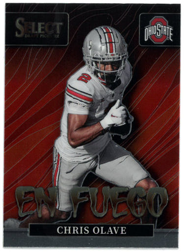 Chris Olave 2022 Panini Select Draft Picks En Fuego Rookie Card (RC) #EN-CO (Ohio State/Saints)-Powers Sports Memorabilia