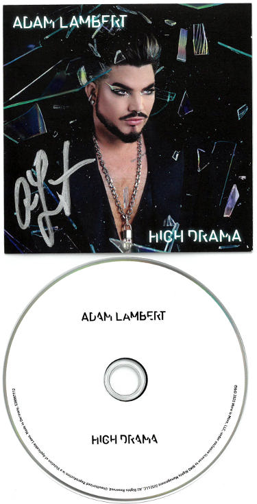 Adam Lambert Autographed 2023 High Drama 4.75x4.75 Art Card w/ Album Hard Cover Booklet & CD- COA-Powers Sports Memorabilia