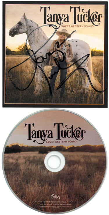 Tanya Tucker Autographed 2023 Sweet Western Sound Album Cover Booklet w/Hard Cover Booklet & CD- COA-Powers Sports Memorabilia